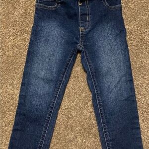 Toddler Girl’s Dark Wash Blue Jeans